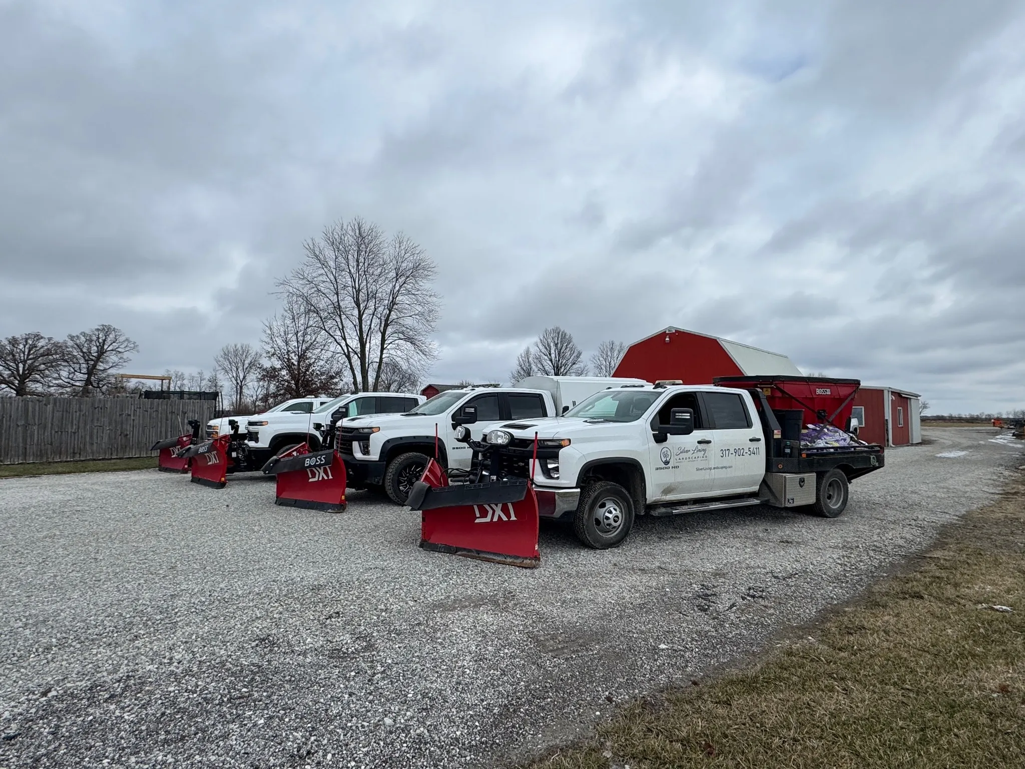 Commercial property snow plowing in Brownsburg, Indiana