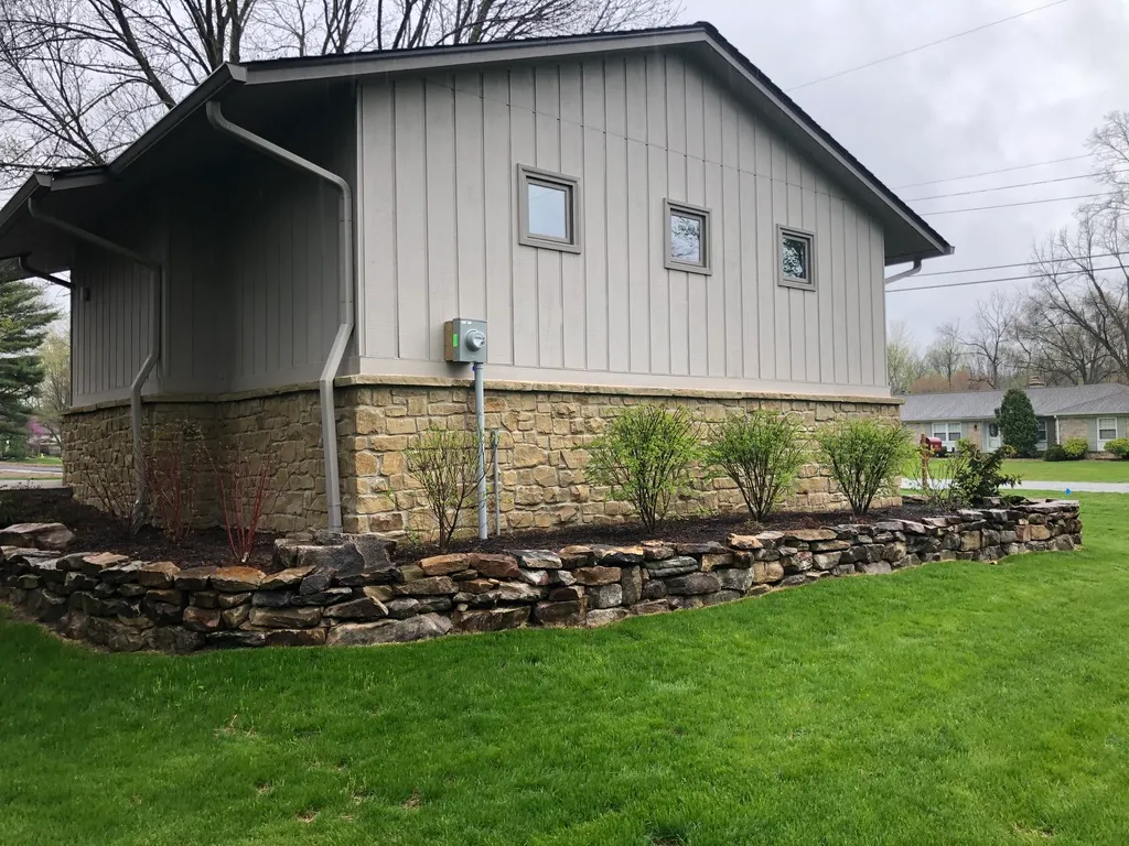 stone retaining wall