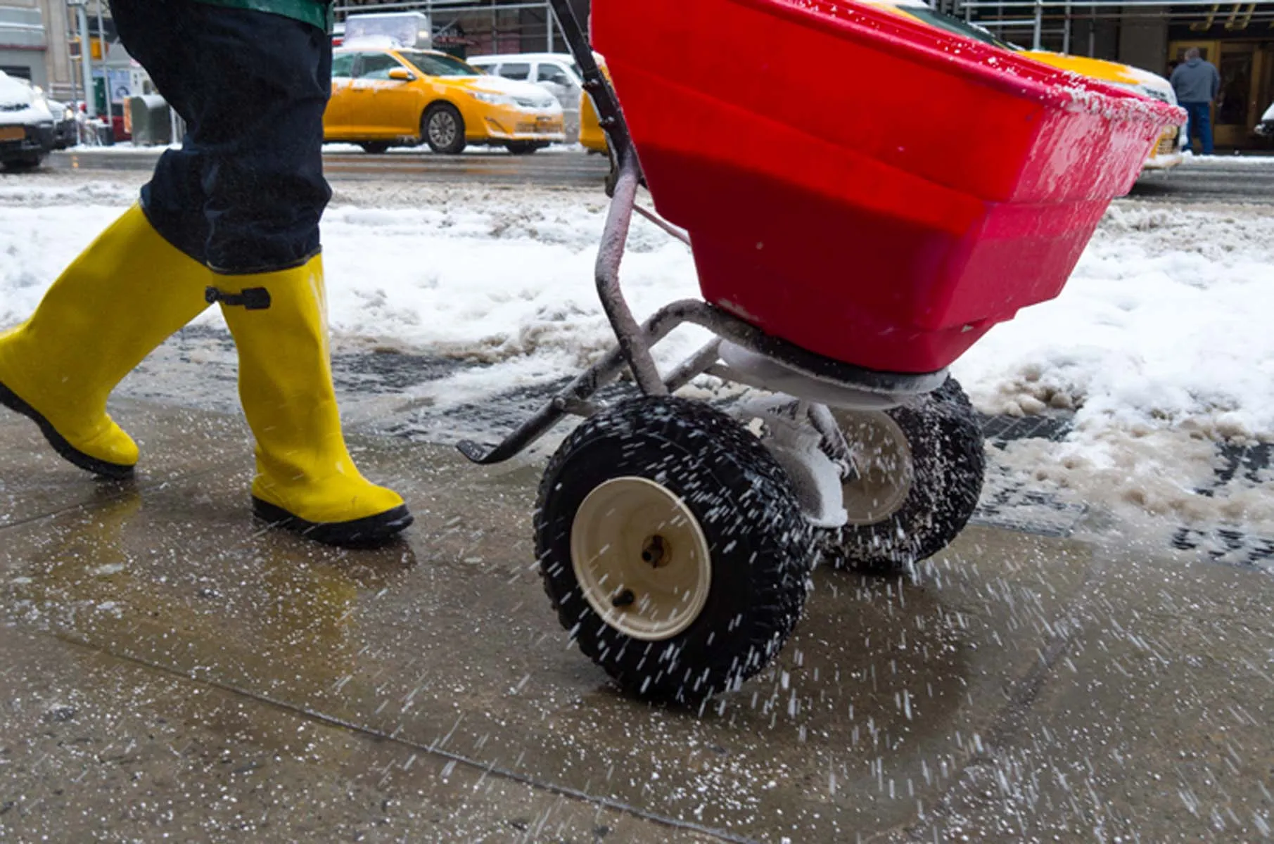 Commercial property snow plowing in Brownsburg, Indiana