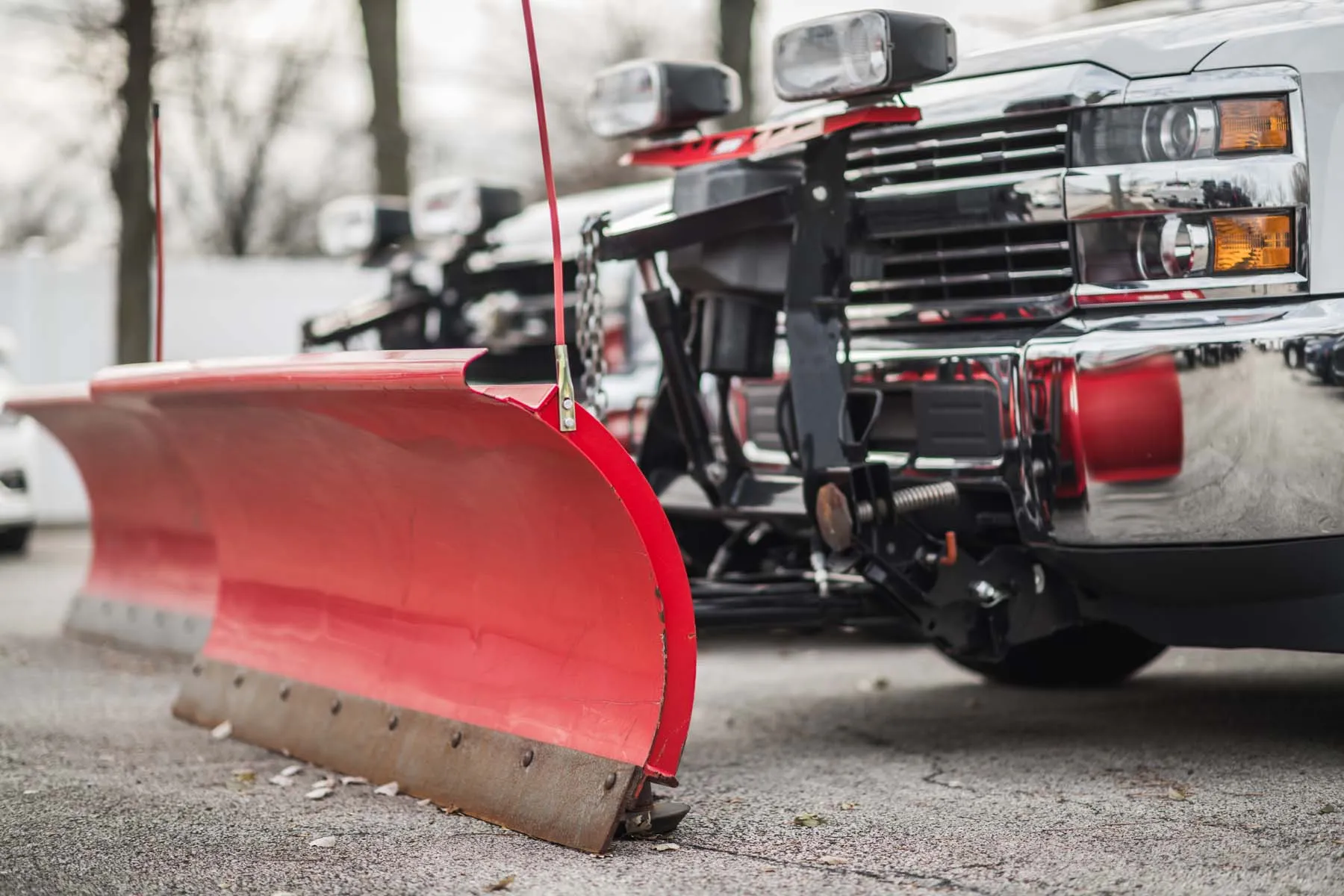 Commercial property snow plowing in Brownsburg, Indiana
